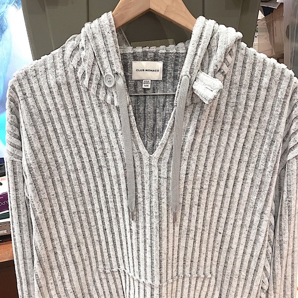 Texture Terry Hoodie - Brand New - NEVER WORN - Grey Melange - Picture 6 of 7